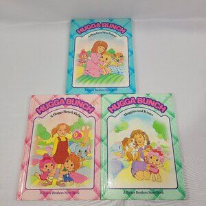 Hugga Bunch Kids 3 Vintage 1985 Hardcover Book Lot by Parker Brothers
